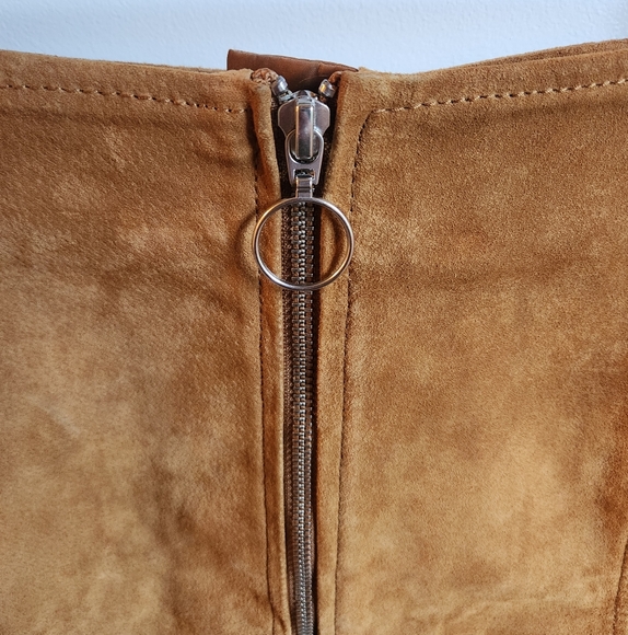Tan Suede Mini Skirt - Picture 3 of 3